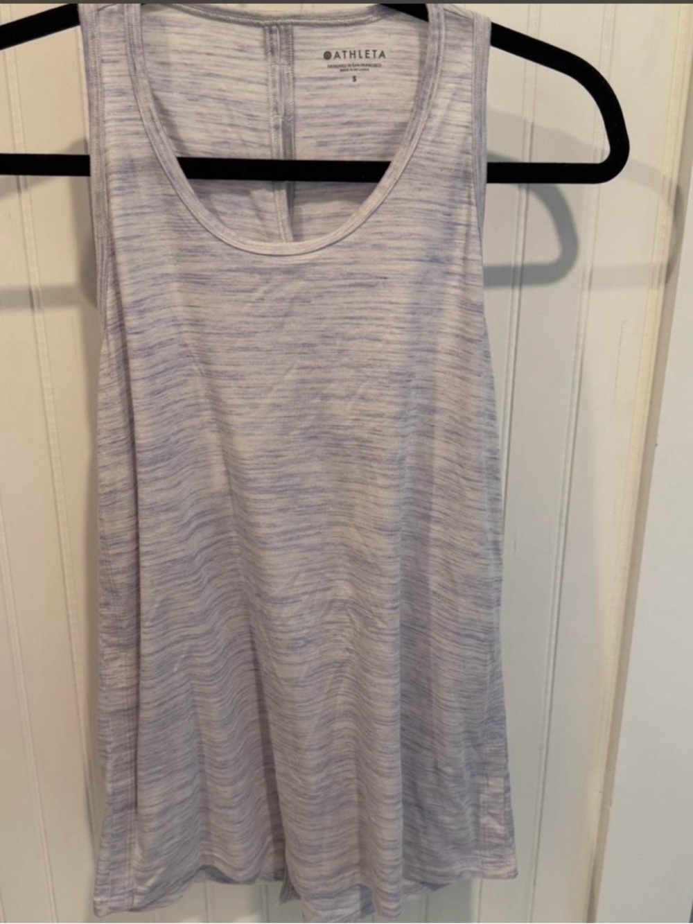 Athleta Light Lavender Heathered Scoop Neck Tank